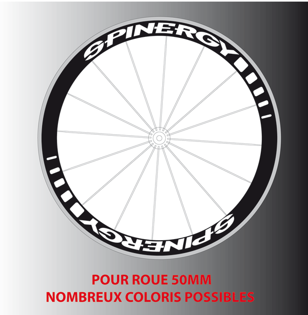 Stickers Autocollants pour 2 roues Spinergy 50mm - STICKERS PERSO