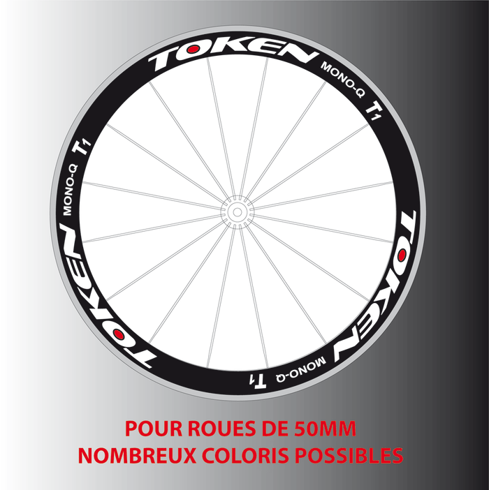 Stickers Autocollants pour 2 roues Token 50mm