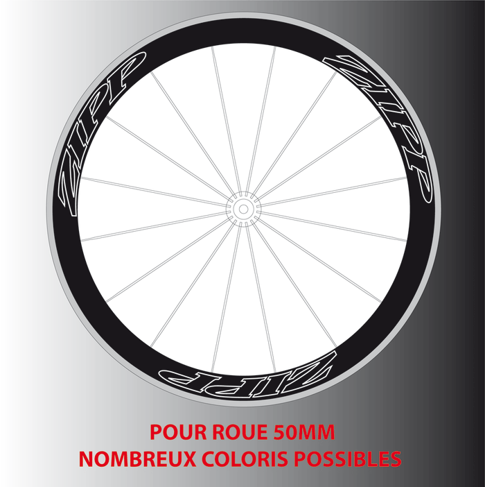 Stickers Autocollants pour 2 roues Zipp liserés 50mm